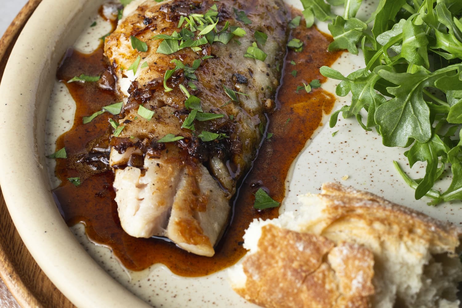 Pan Seared Rockfish with Brown Butter Sauce